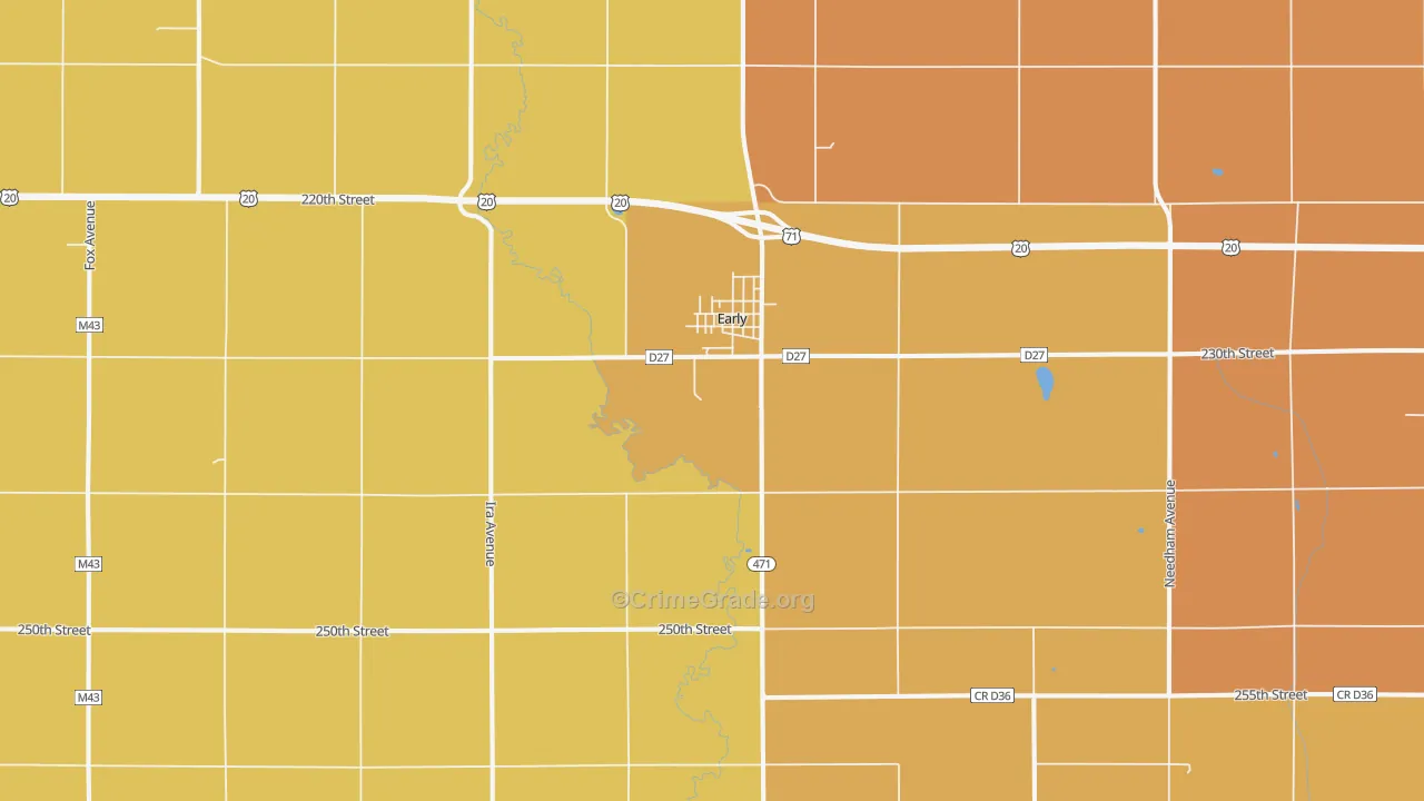 Early, IA Map of Drug-Related Crime Rates