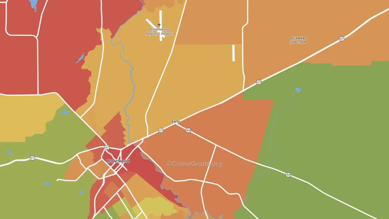 Early, TX Map of Drug-Related Crime Rates