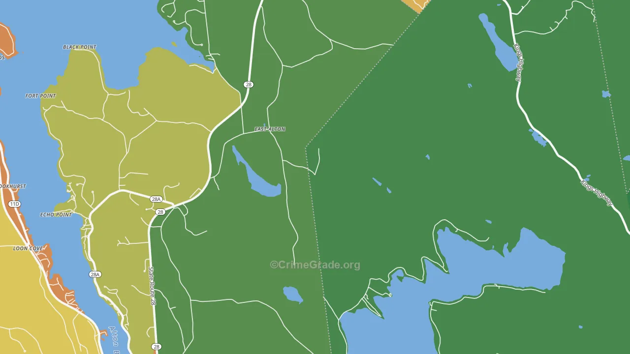 East Alton, NH Map of Drug-Related Crime Rates