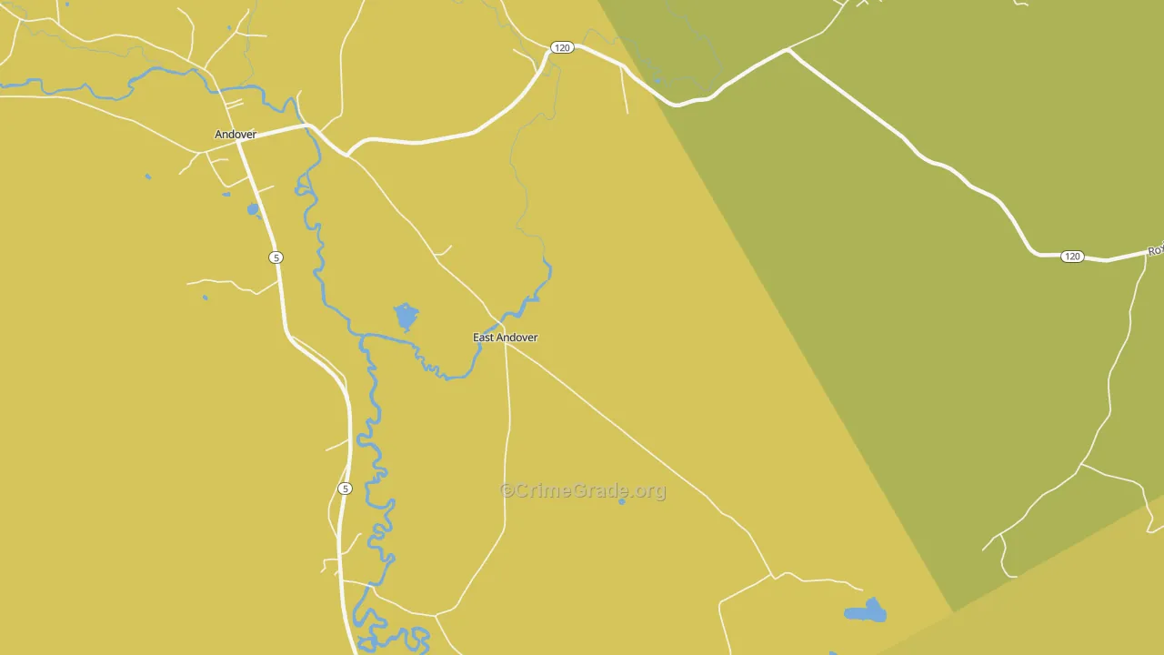 East Andover, ME Map of Drug-Related Crime Rates