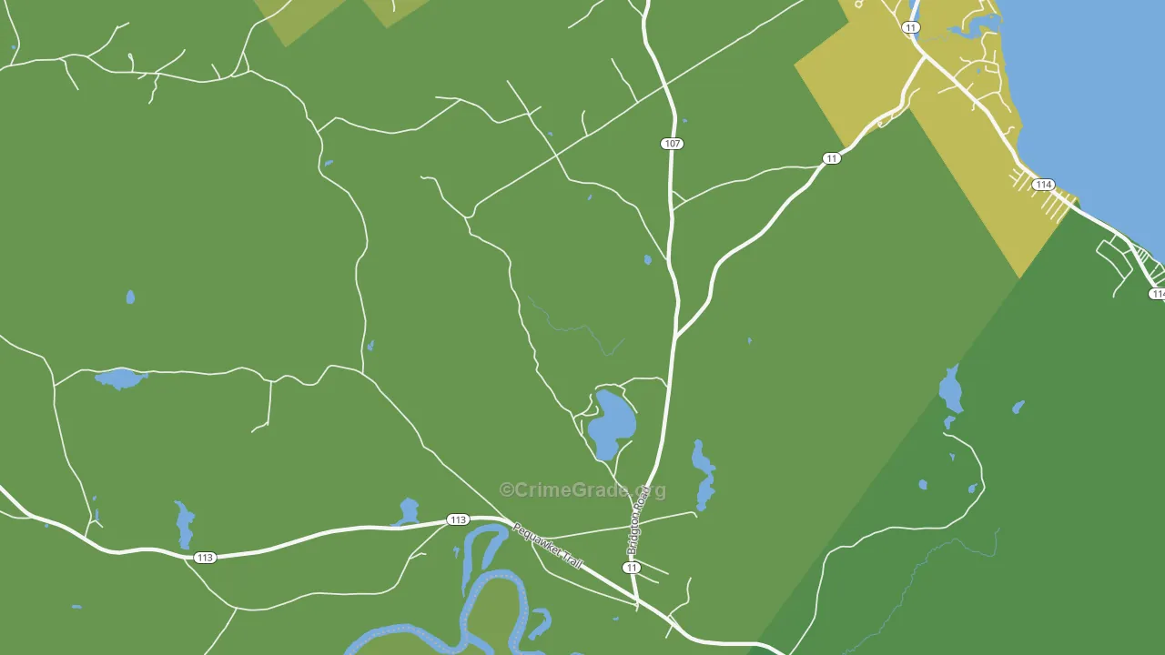 East Baldwin, ME Map of Drug-Related Crime Rates