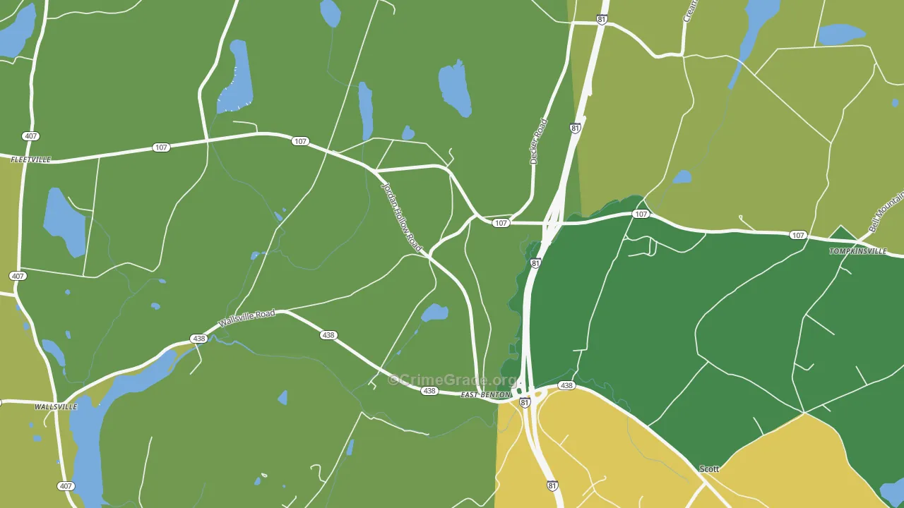 East Benton, PA Map of Drug-Related Crime Rates