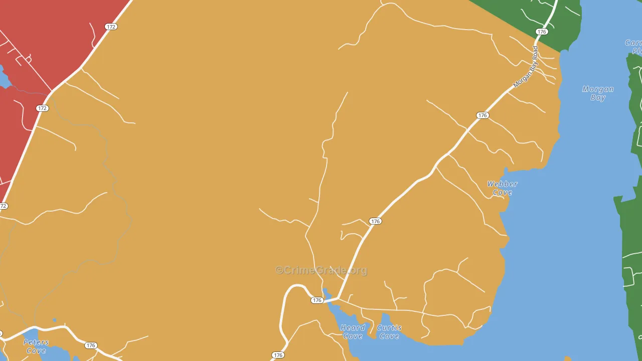 East Blue Hill, ME Map of Drug-Related Crime Rates