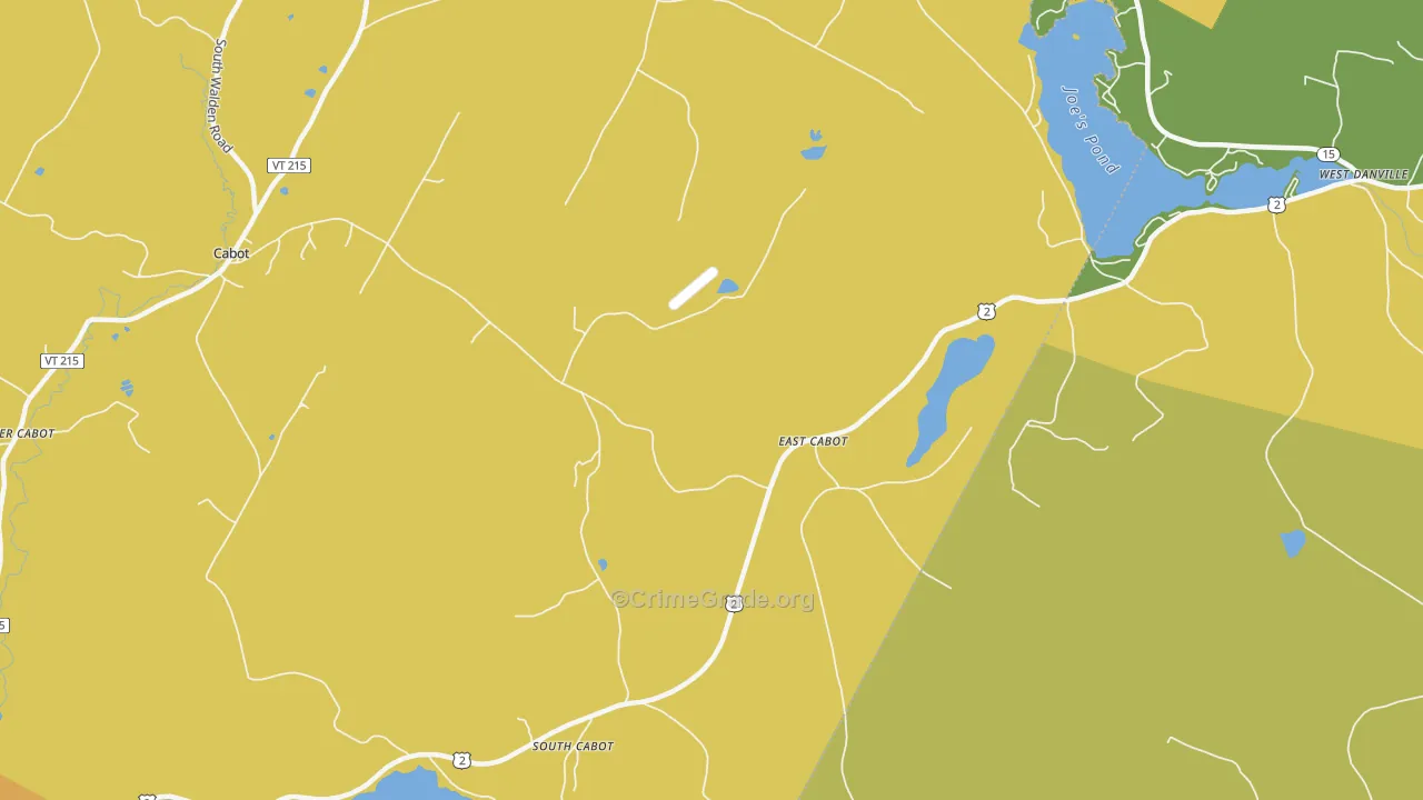 East Cabot, VT Map of Drug-Related Crime Rates