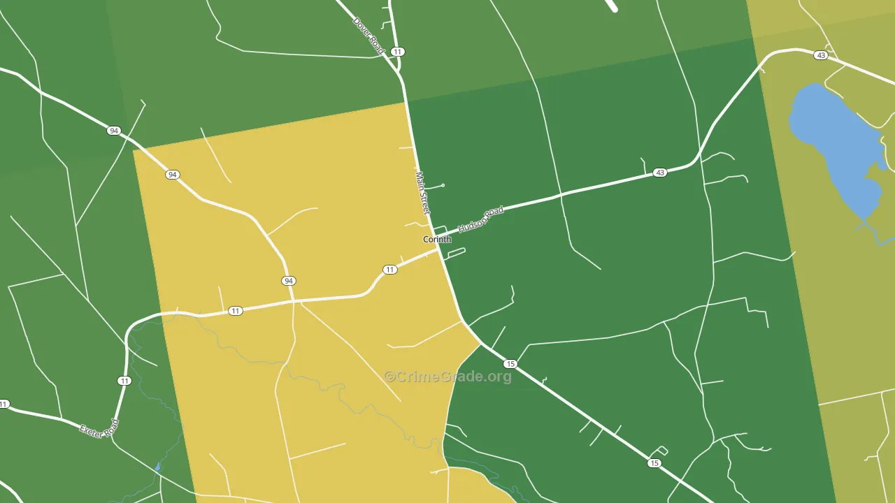 East Corinth, ME Map of Drug-Related Crime Rates
