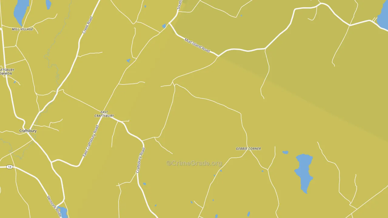 East Craftsbury, VT Map of Drug-Related Crime Rates