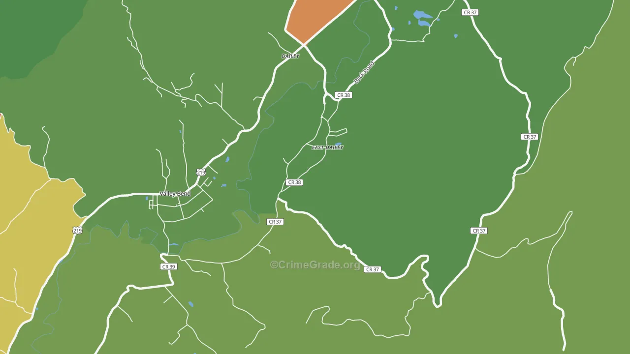 East Dailey, WV Map of Drug-Related Crime Rates
