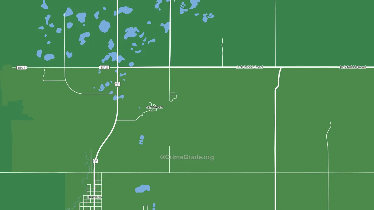 East Dunseith, ND Map of Drug-Related Crime Rates