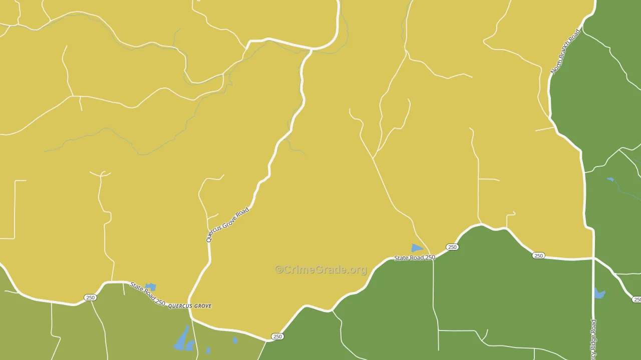 East Enterprise, IN Map of Drug-Related Crime Rates