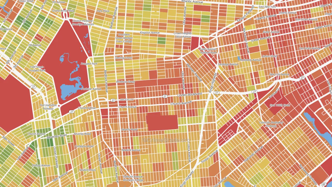 East Flatbush, Brooklyn, NY Map of Drug-Related Crime Rates