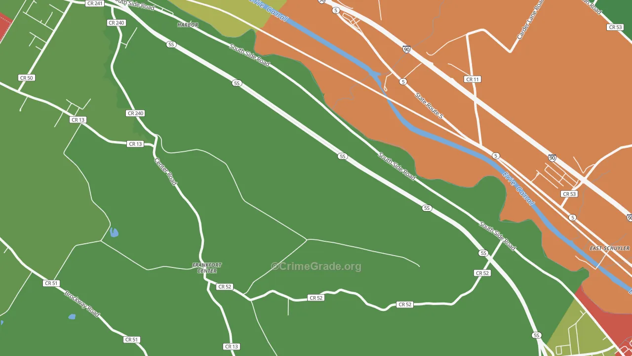 East Frankfort, NY Map of Drug-Related Crime Rates