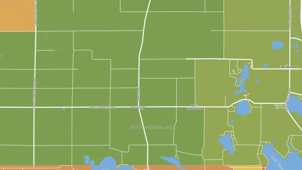 East Gilead, MI Map of Drug-Related Crime Rates