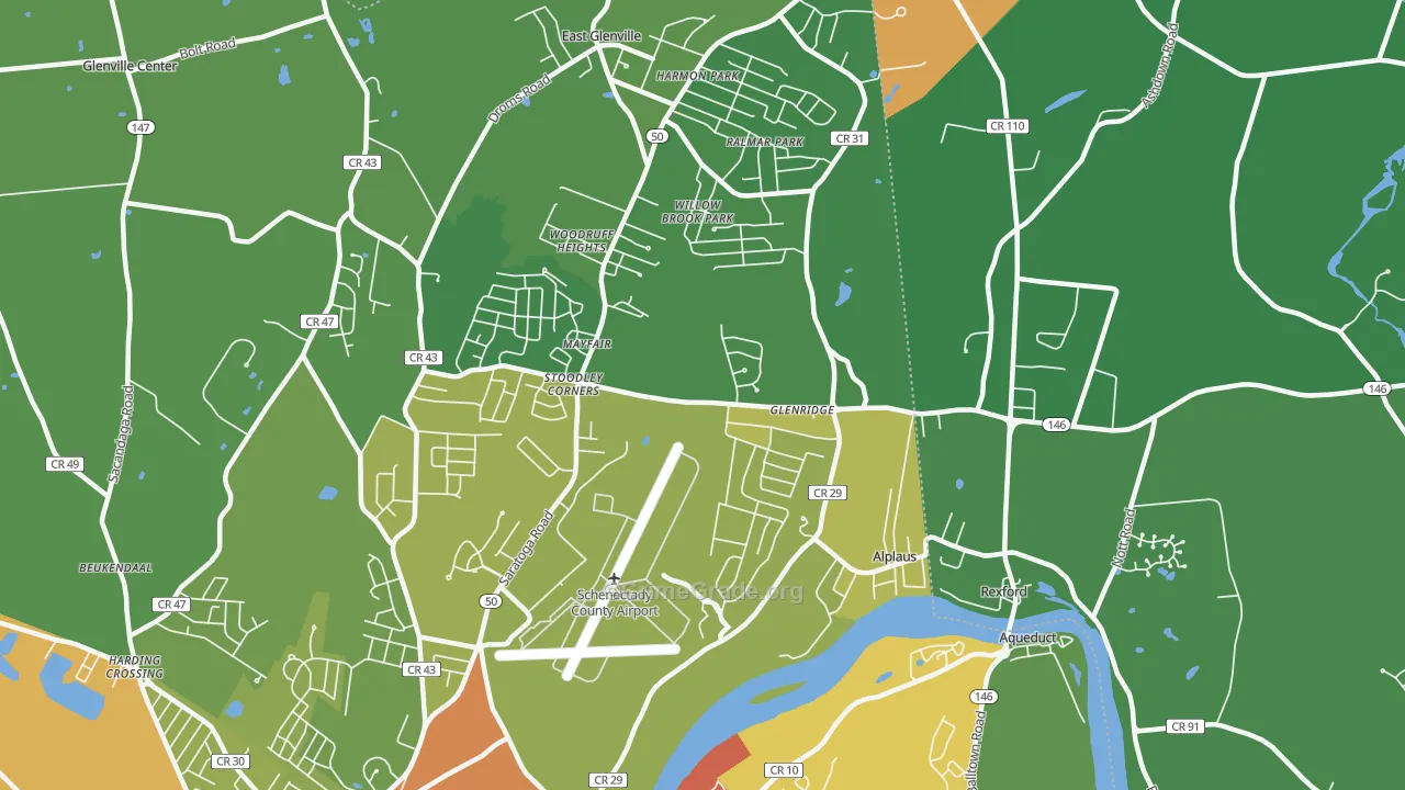 East Glenville, NY Map of Drug-Related Crime Rates