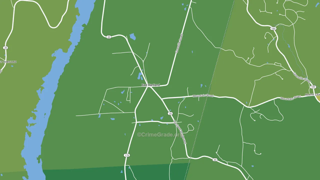 East Hartland, CT Map of Drug-Related Crime Rates