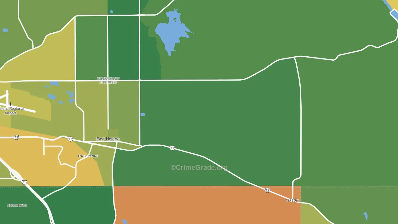 East Helena, MT Map of Drug-Related Crime Rates