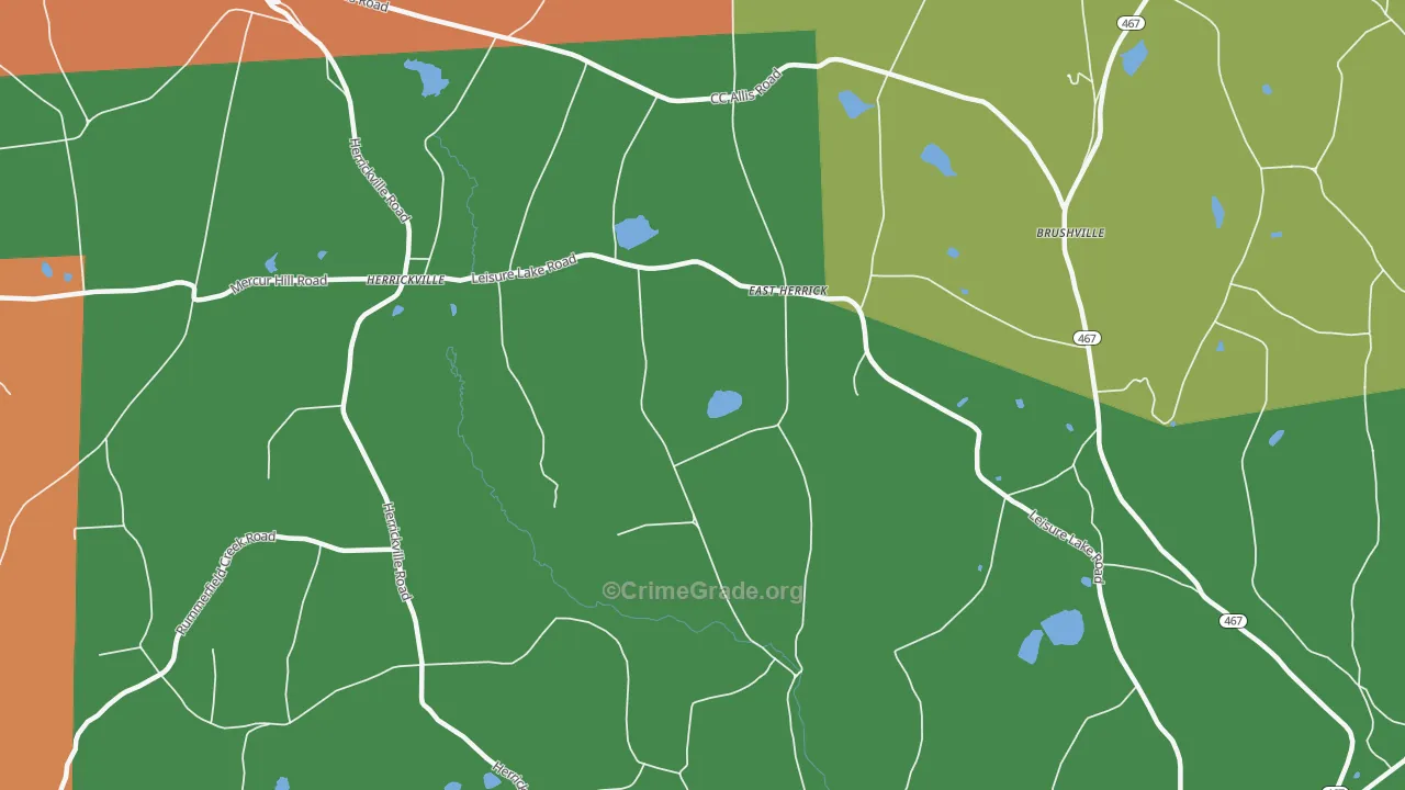 East Herrick, PA Map of Drug-Related Crime Rates