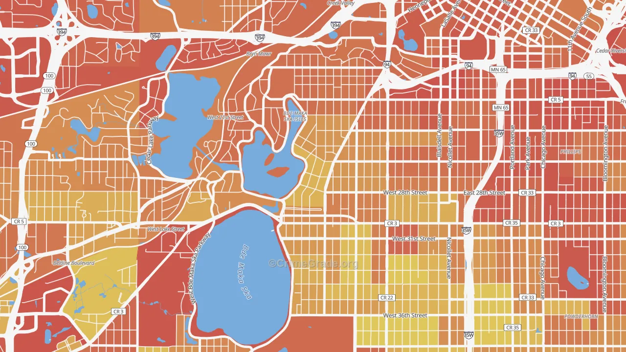 East Isles, Minneapolis, MN Map of Drug-Related Crime Rates