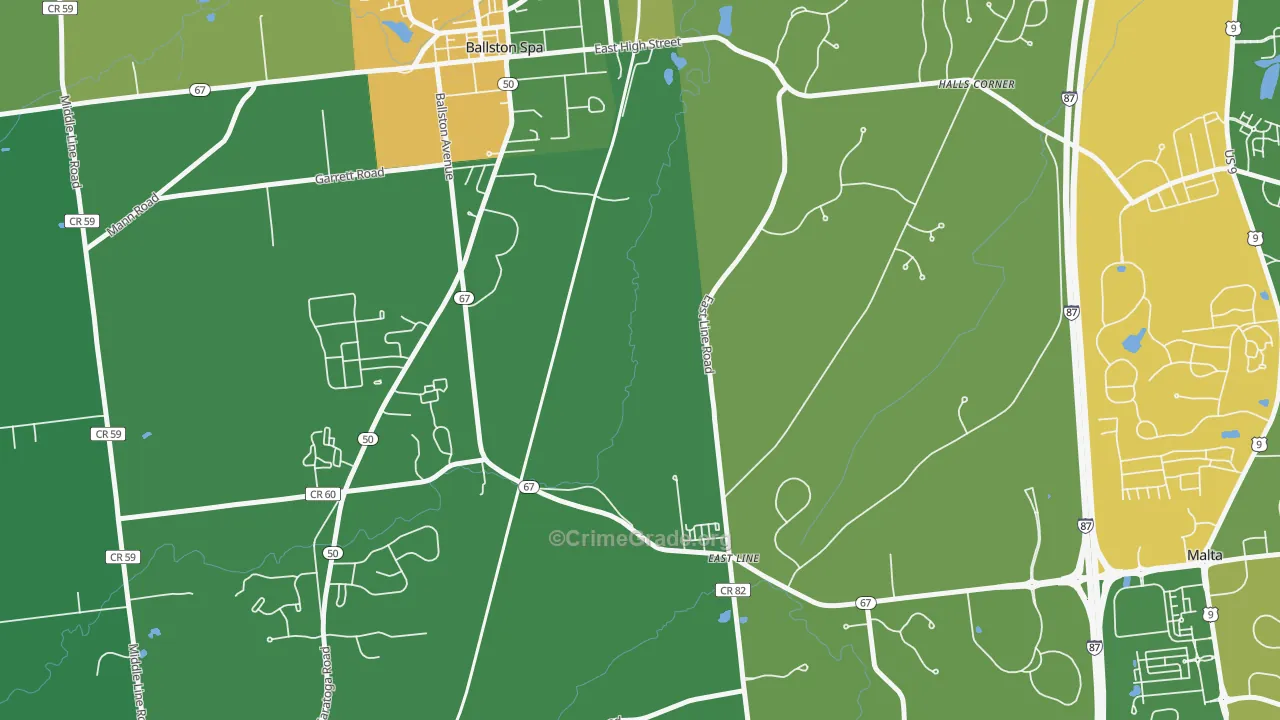 East Line, NY Map of Drug-Related Crime Rates
