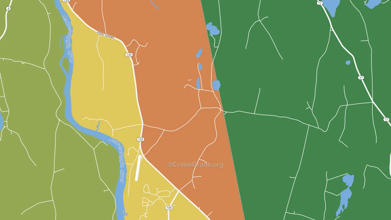 East Livermore, ME Map of Drug-Related Crime Rates