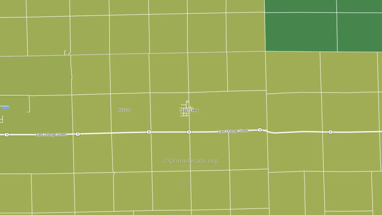 East Lynn, IL Map of Drug-Related Crime Rates