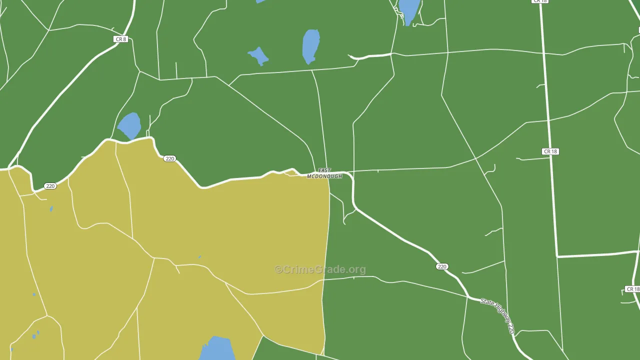 East McDonough, NY Map of Drug-Related Crime Rates