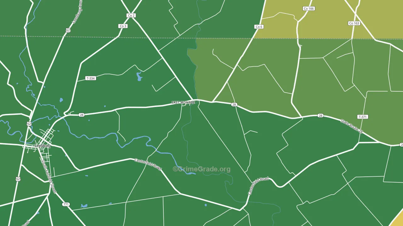 East Monroe, OH Map of Drug-Related Crime Rates