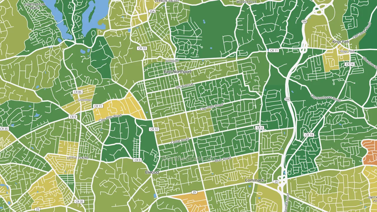 East Northport, NY Map of Drug-Related Crime Rates