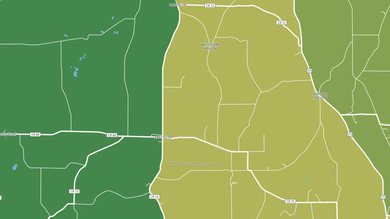 East Otto, NY Map of Drug-Related Crime Rates