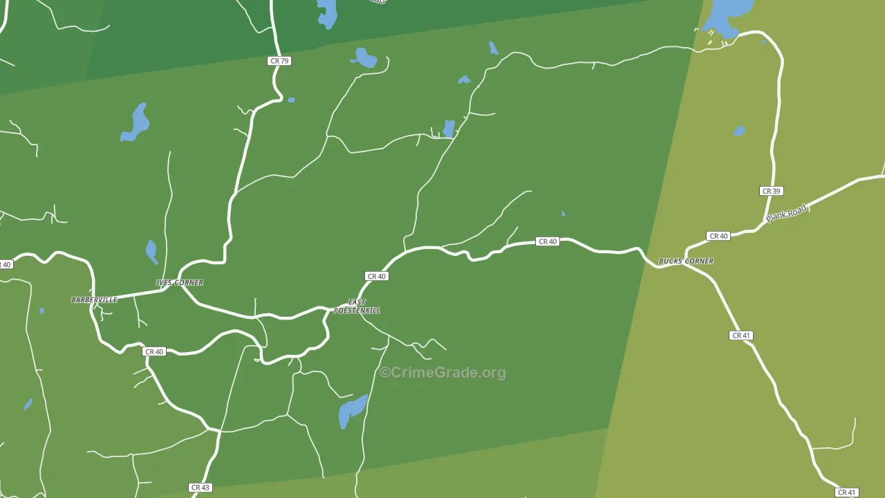 East Poestenkill, NY Map of Drug-Related Crime Rates