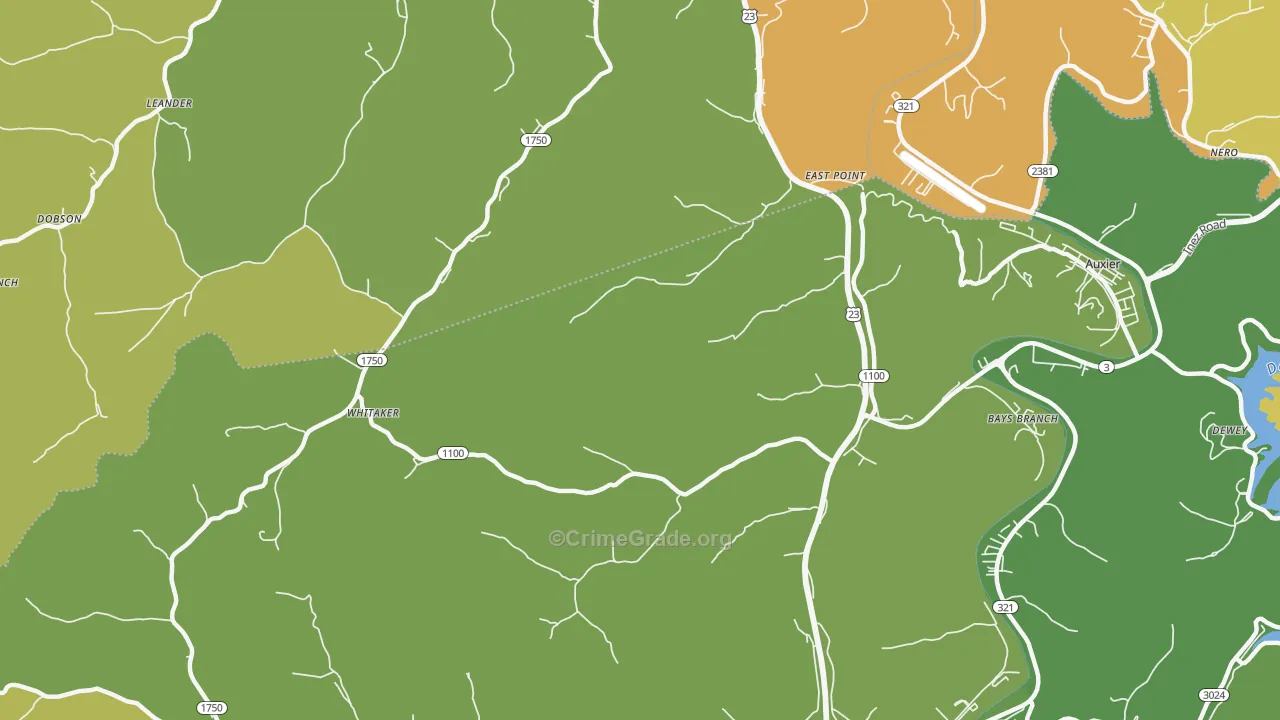 East Point, KY Map of Drug-Related Crime Rates