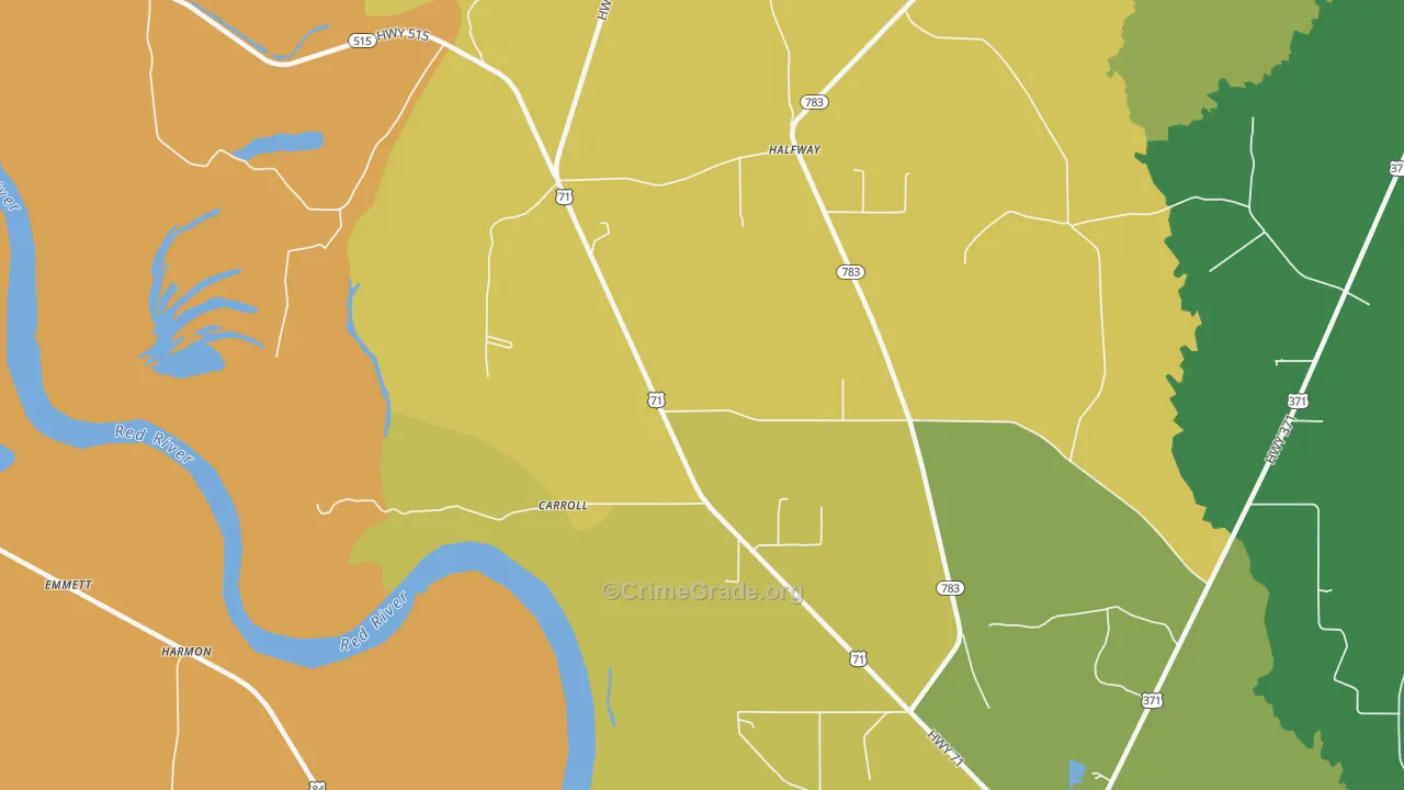 East Point, LA Map of Drug-Related Crime Rates