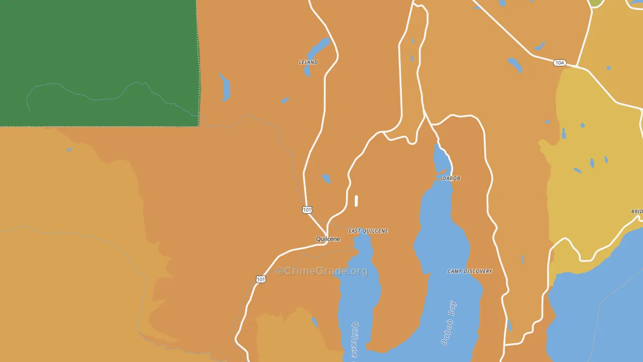 East Quilcene, WA Map of Drug-Related Crime Rates