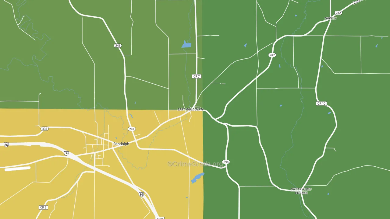 East Randolph, NY Map of Drug-Related Crime Rates