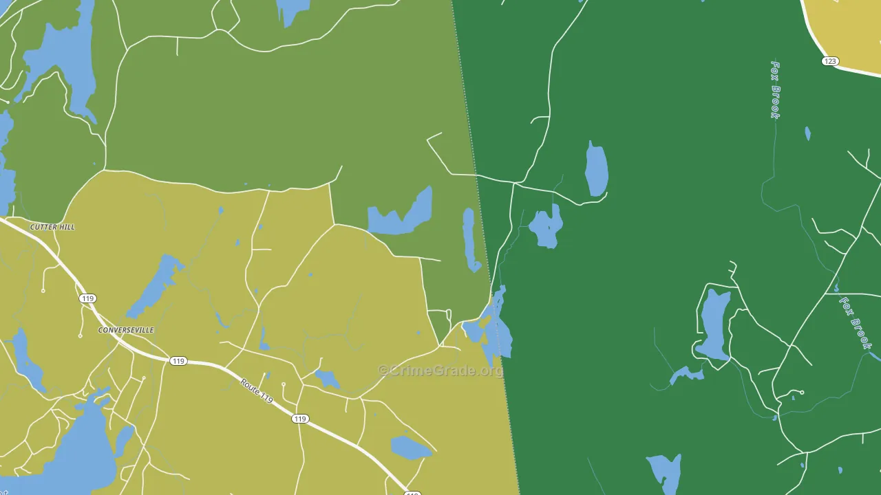 East Rindge, NH Map of Drug-Related Crime Rates