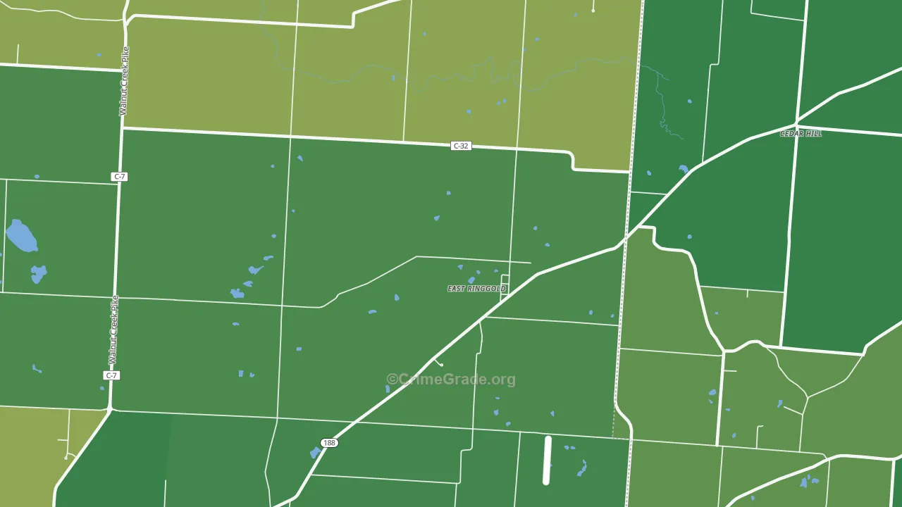 East Ringgold, OH Map of Drug-Related Crime Rates