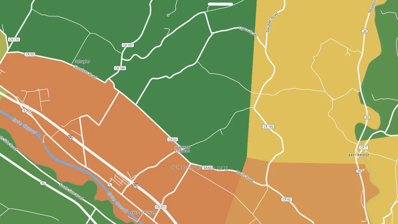 East Schuyler, NY Map of Drug-Related Crime Rates