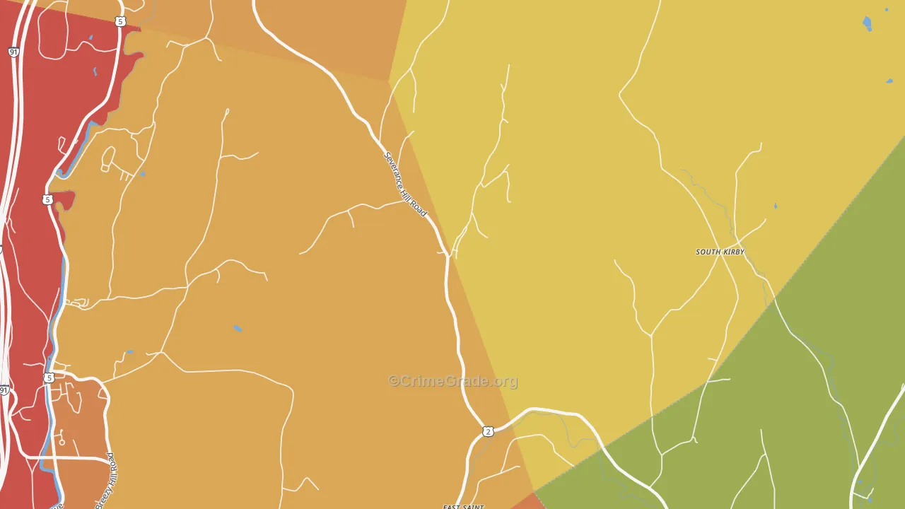 East St. Johnsbury, VT Map of Drug-Related Crime Rates
