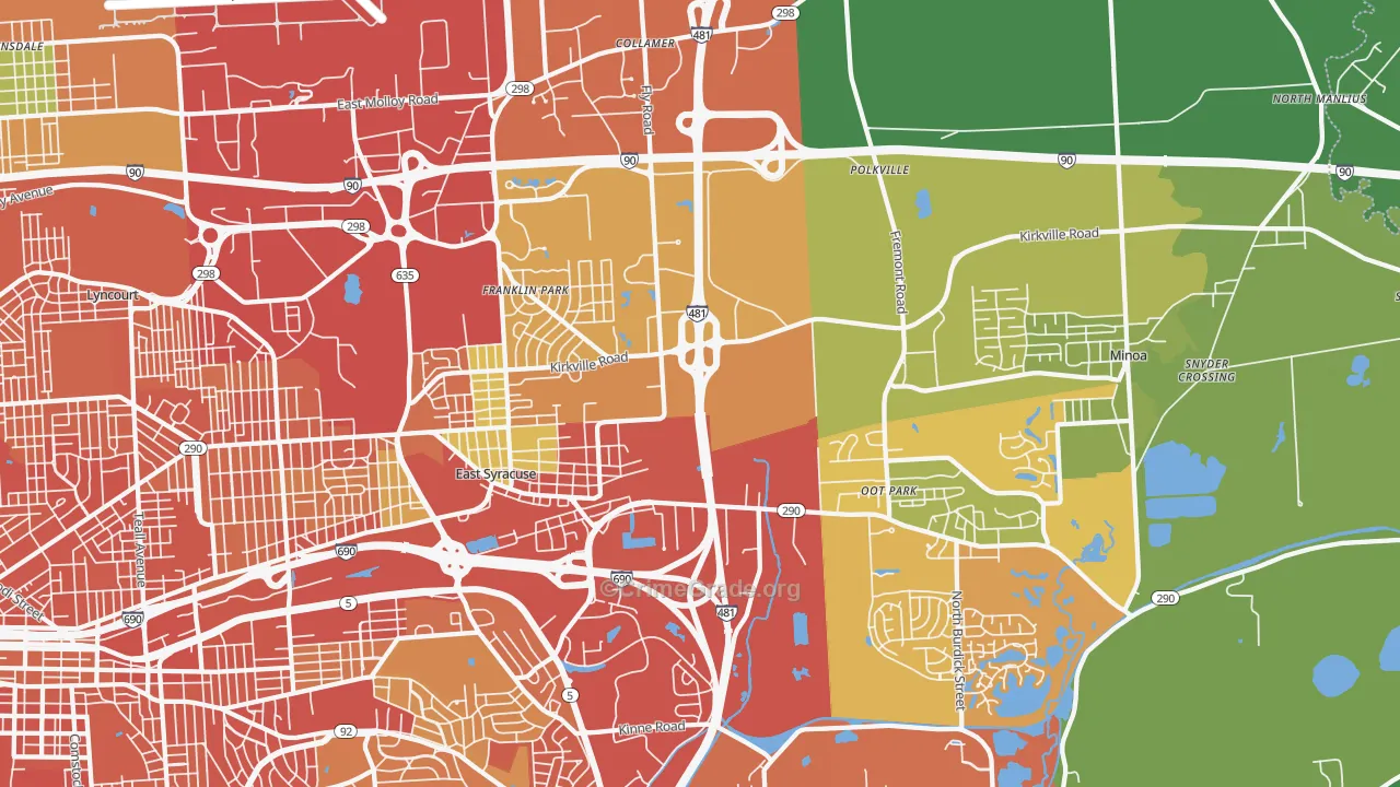 East Syracuse, NY Map of Drug-Related Crime Rates