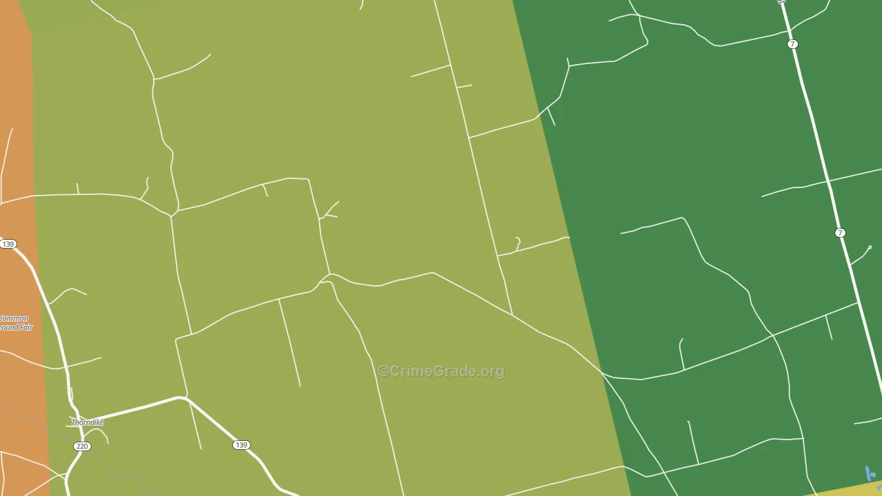 East Thorndike, ME Map of Drug-Related Crime Rates