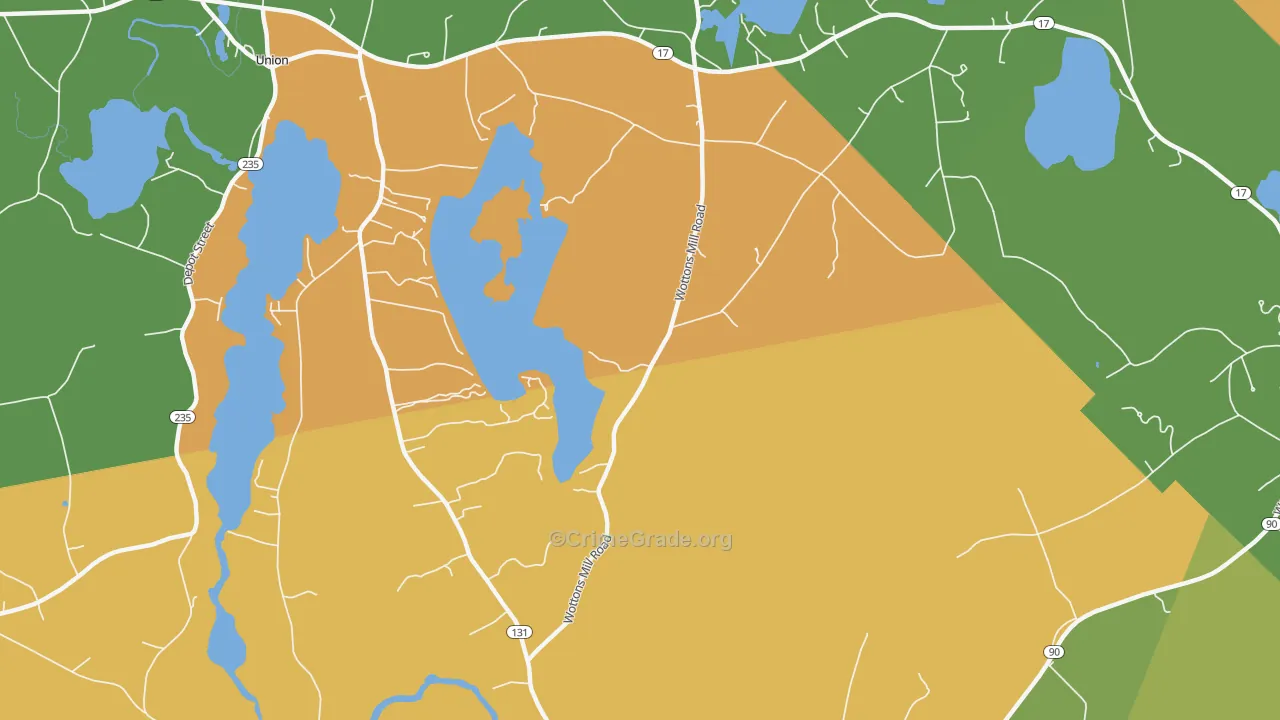 East Union, ME Map of Drug-Related Crime Rates