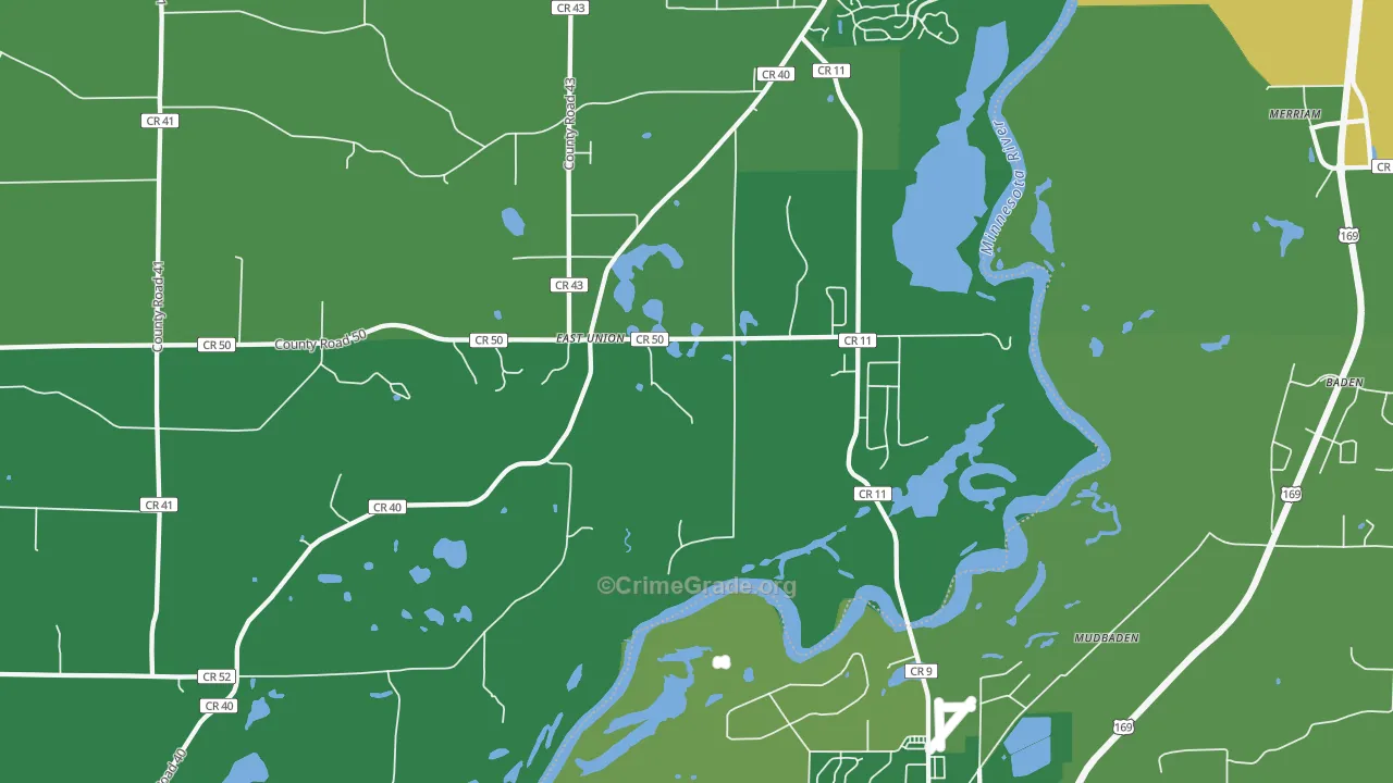 East Union, MN Map of Drug-Related Crime Rates