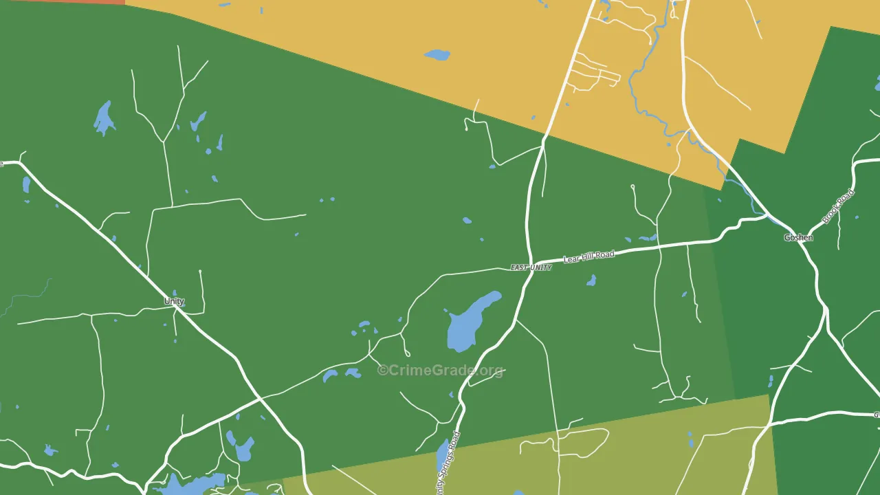 East Unity, NH Map of Drug-Related Crime Rates
