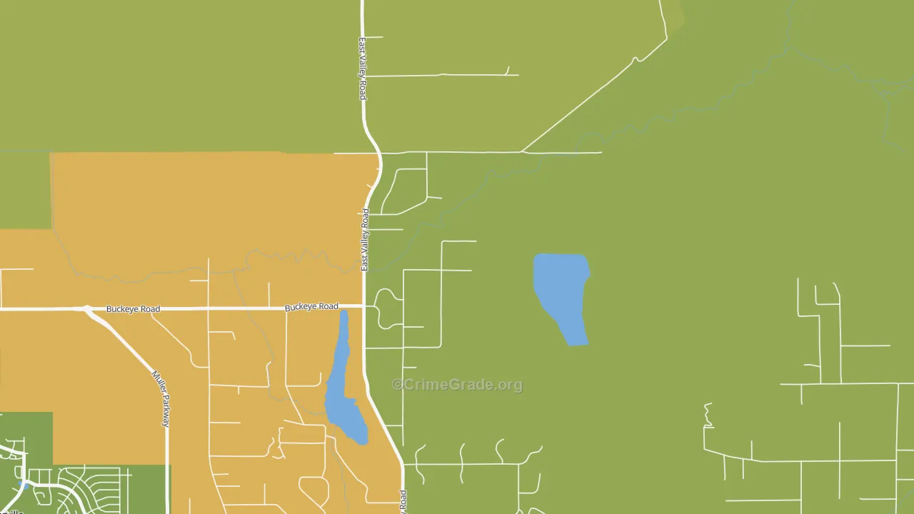 East Valley, NV Map of Drug-Related Crime Rates