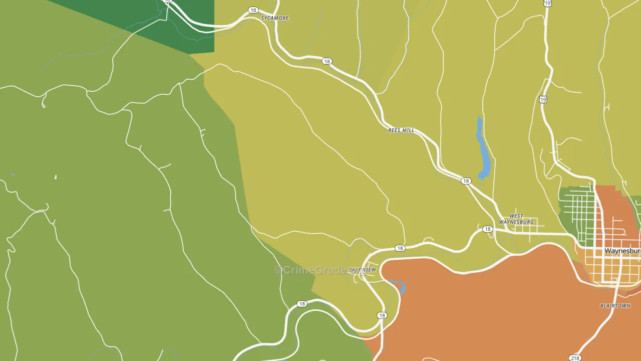 East View, PA Map of Drug-Related Crime Rates