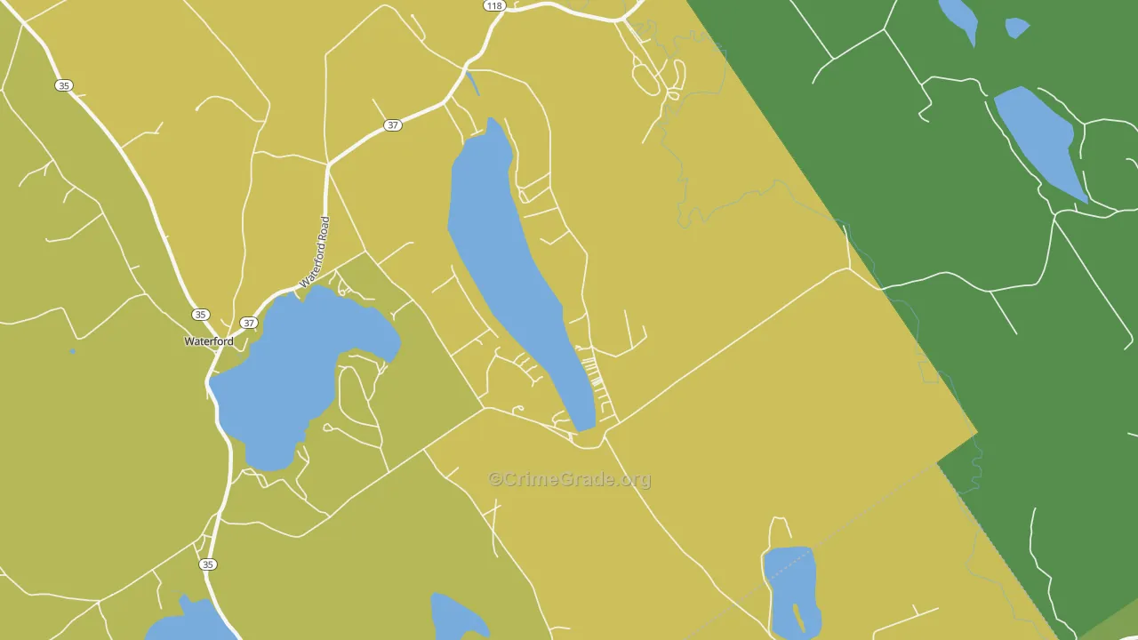 East Waterford, ME Map of Drug-Related Crime Rates