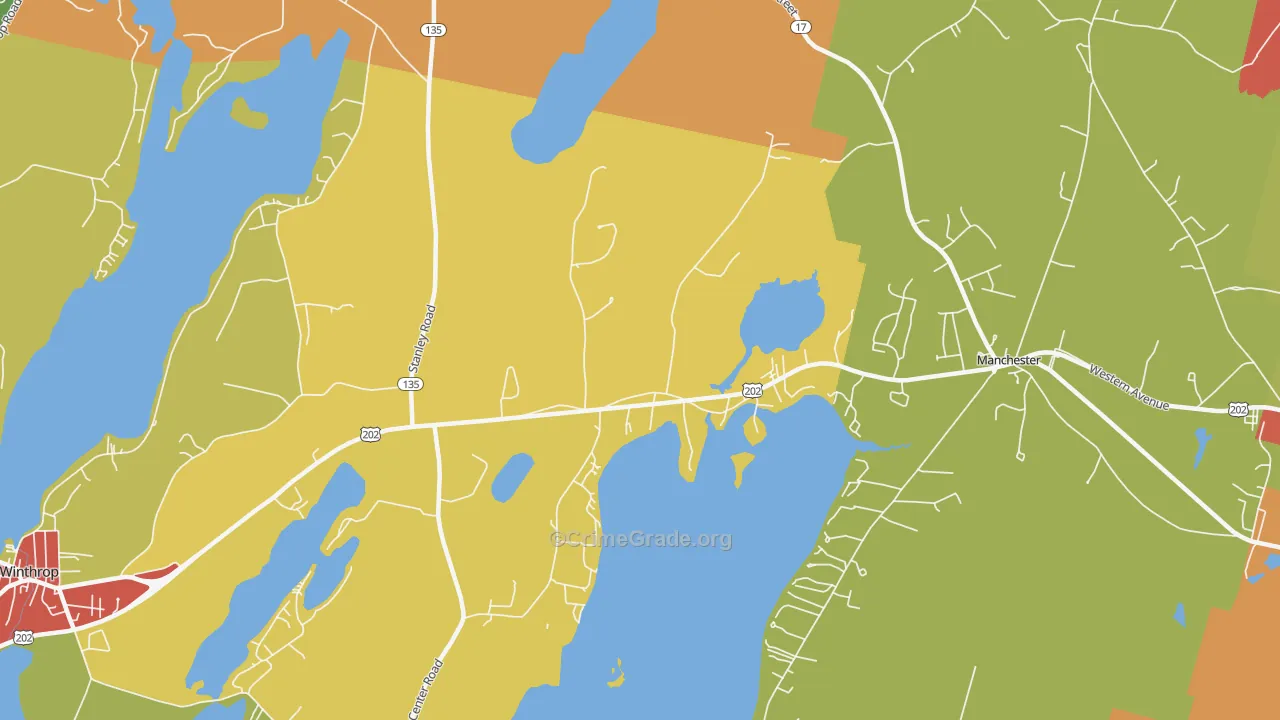 East Winthrop, ME Map of Drug-Related Crime Rates