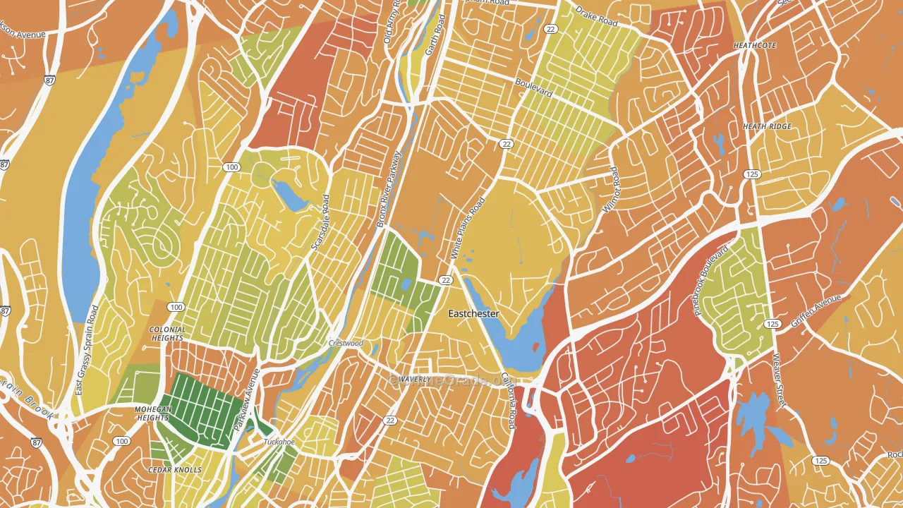 Eastchester, NY Map of Drug-Related Crime Rates