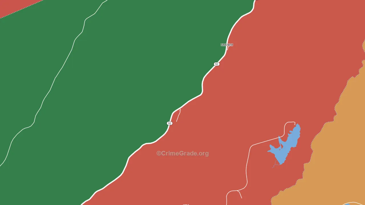 Eastern, WV Map of Drug-Related Crime Rates