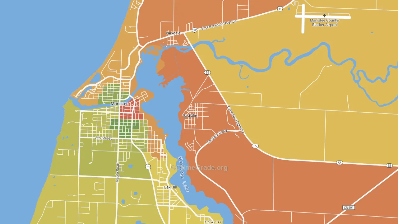 Eastlake, MI Map of Drug-Related Crime Rates