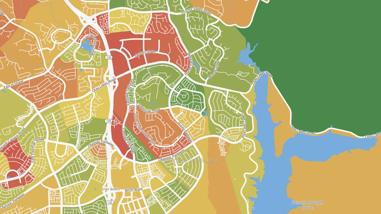 Eastlake Trails, Chula Vista, CA Map of Drug-Related Crime Rates